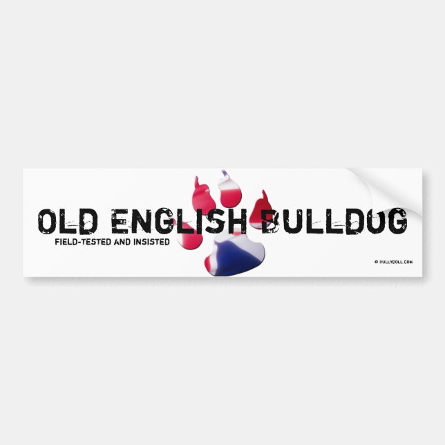 Old English Bulldog Sticker Bildekal (Framsidan)