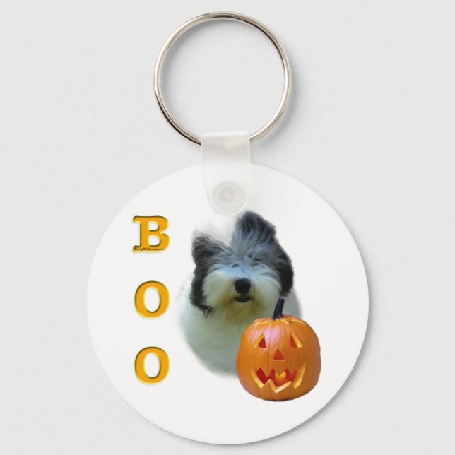 Old English Sheepdog Boo Nyckelring (Framsida)