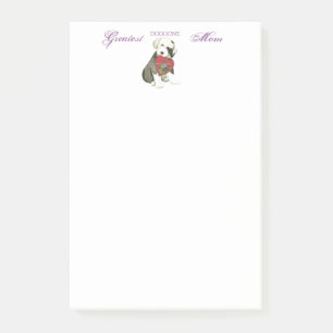 Old English Sheepdog Heart Mamma Post-it Block