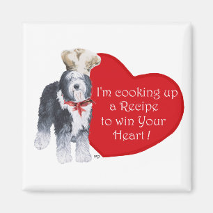Old English Sheepdog Kock av Kärlek Magnet