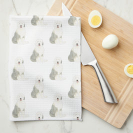 Old English Sheepdog Kökshandduk