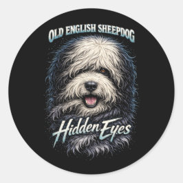 Old English Sheepdog Runt Klistermärke