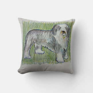 Old English Sheepdog Throw Pillow Kudde