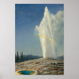 Old Faithful av Albert Bierstadt Poster