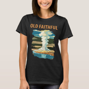Old Faithful Gejser Gul Resa T Shirt