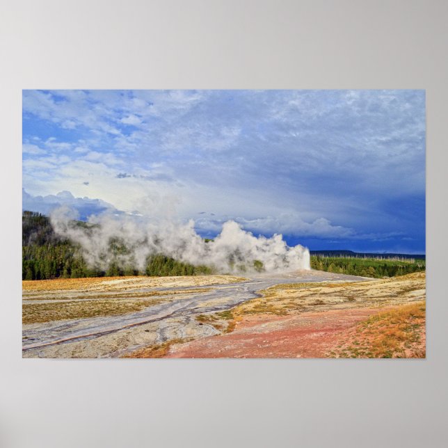 Old Faithful-gejsern, Yellowstone nationalpark Poster (Framsidan)