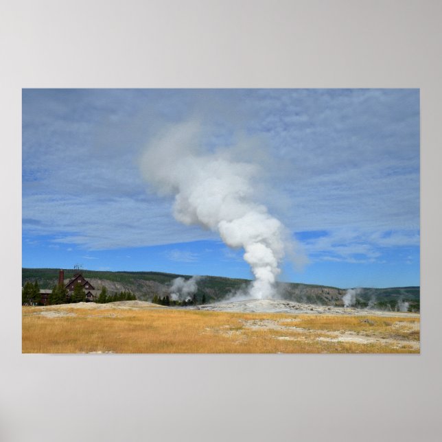 Old Faithful-gejsern, Yellowstone nationalpark Poster (Framsidan)