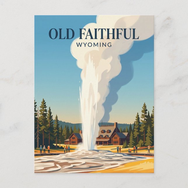Old Faithful USA Vykort (Framsida)