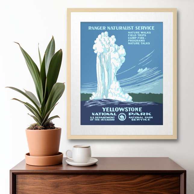 Old Faithful Vintage Travel Poster (Skapare uppladdad)