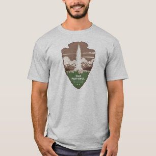 Old Faithful Yellowstone National Park Pilspets T Shirt