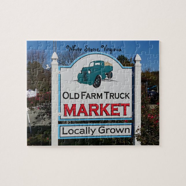 Old Farm Market, personalize with your text Pussel (Horisontell)
