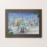 Old Fashioned Christmas Village Puzzle  Pussel<br><div class="desc">The design is from an original painting.</div>