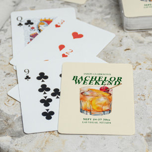 Old Fashioned Cocktail Bachelorhelg Casinokort
