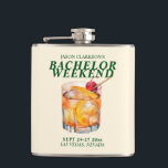 Old Fashioned Cocktail Pojkvecka Fickplunta<br><div class="desc">"Old Fashioned Bachelor Party"-sviten är en djärv och tidlös kollektion designad för en helg med klassisk stil och oförglömlig kul. Centrerad kring en rik, vintage-inspirerad färgpalett och med en slående akvarell av en gammal klassisk cocktail, fångar denna kollektion anden av förfinad glädje. Perfekt för en brudgum som uppskattar bra whisky...</div>