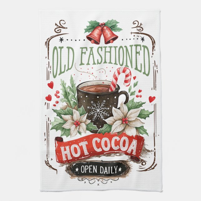 Old Fashioned Hot Cocoa  Kökshandduk (Vertikal)