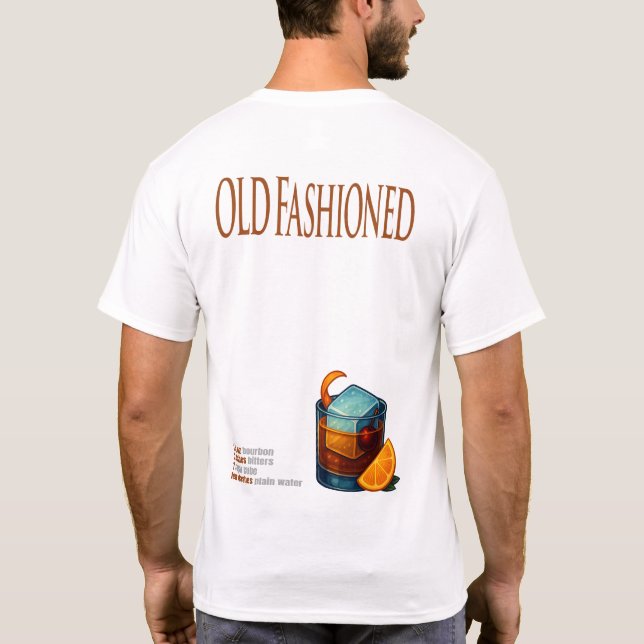 Old Fashioned T-Shirt – Classic Whiskey Cocktail (Baksida)