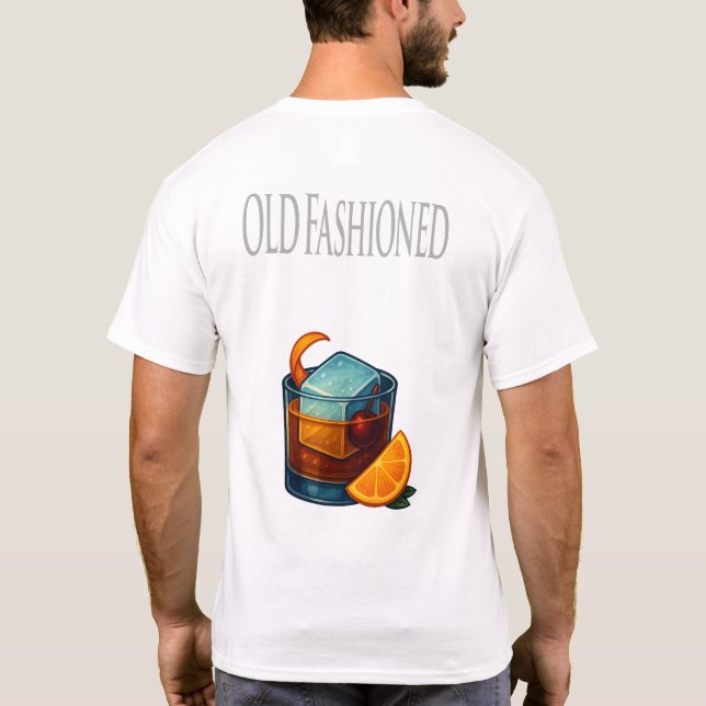 Old Fashioned T-Shirt – Classic Whiskey Cocktail (Baksida)