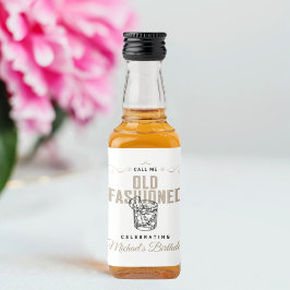 Old Fashioned Whiskey Bourbon Födelsedagsfest Spritflaskor Etikett
