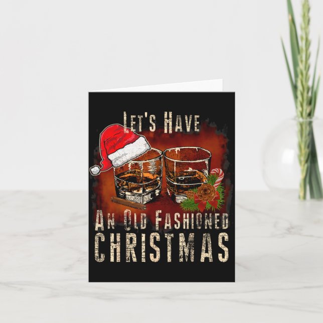 Old Fashioned Whiskey Christmas - Bourbon Tail Dri Kort (Framsida)