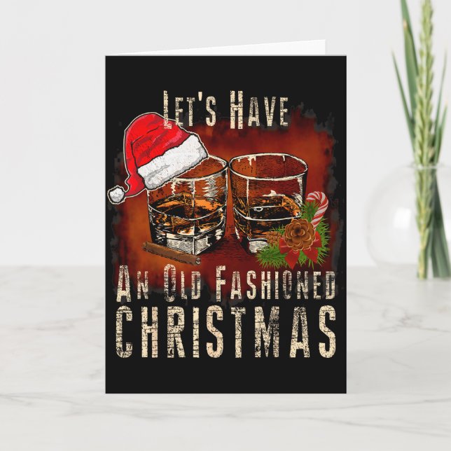 Old Fashioned Whiskey Christmas - Bourbon Tail Dri Kort (Framsida)