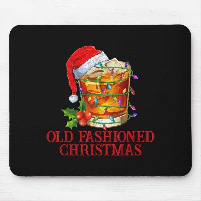 Old Fashioned Whiskey Christmas Funny Bourbon Tail Musmatta (Framsidan)