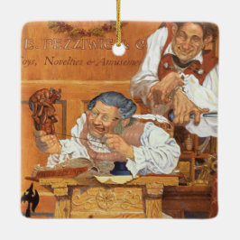 Old Fezziwig Julgransprydnad Keramik