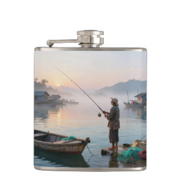 Old fisherman at sunrise fickplunta