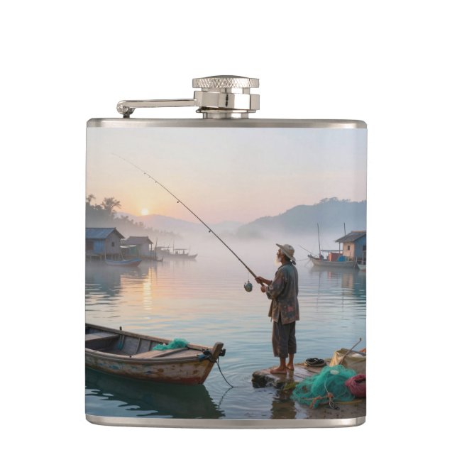 Old fisherman at sunrise fickplunta (Framsidan)