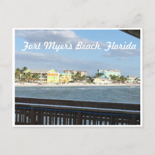 Old Fort Myers Beach, Florida-foto från Pier Vykort