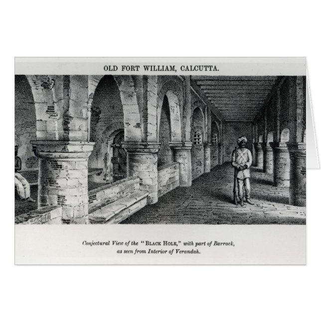 Old Fort William, Calcutta Hälsningskort (Framsidan Horizontal)
