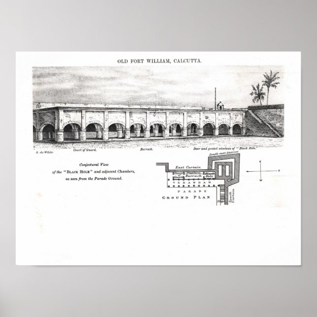 Old Fort William, Calcutta Poster (Framsidan)