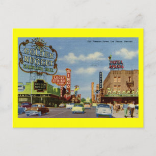Old Fremont St., Las Vegas Vintage Vykort