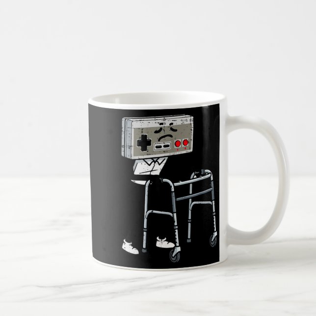 Old Gaming Controller Walker Funny Gamer Men Women Kaffemugg (Höger)