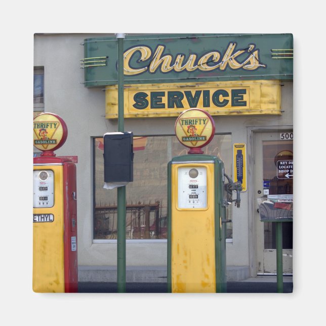 Old Gas Station Magnet (Framsidan)