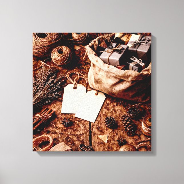 Old Gift Bag Canvastryck (Framsida)