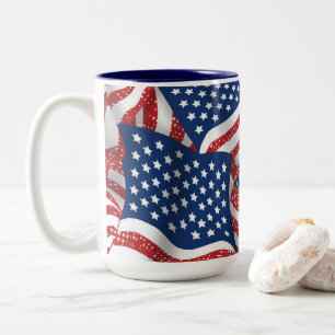 Old glory All American - USA flagga Patroit Två-Tonad Mugg