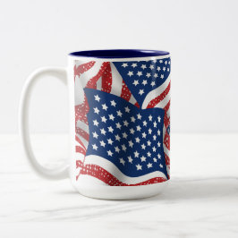 Old glory All American - USA flagga Patroit Två-Tonad Mugg