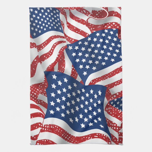 Old glory Alla amerikanska - USA flagga - Firande Kökshandduk (Vertikal)