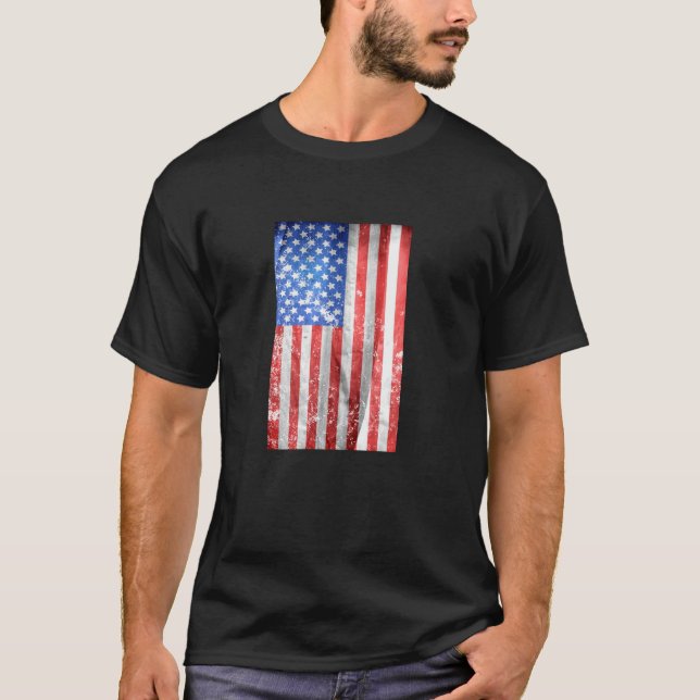 Old glory Amerikanska Flagga Förenta staterna U T Shirt (Framsida)