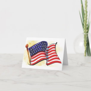 Old glory-anteckningskort för abstrakt helgkort