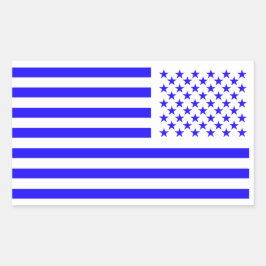 Old Glory Blå Rektangulärt Klistermärke