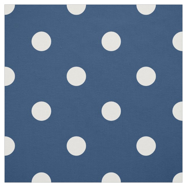 Old glory Blue White Polka dots (stor ) Tyg (Provkarta)
