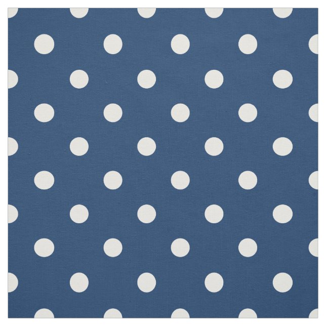 Old glory Blue White Polka dots Tyg (Provkarta)