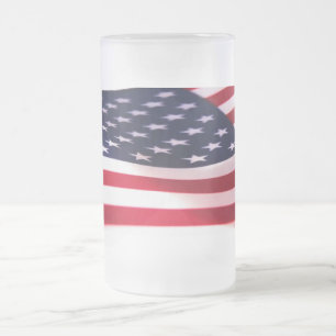 Old glory Glass Beer Mugg