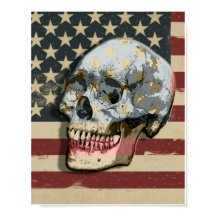 Old glory ler Skullens moderna väggkonst Poster