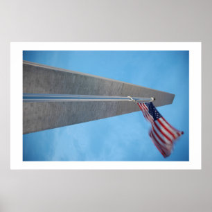 Old glory och Washington monument Poster
