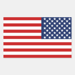 Old Glory Rektangulärt Klistermärke