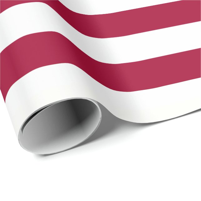 Old Glory Röd Rand (stor skala 1,5”) Presentpapper (Rullad Hörn)