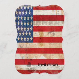 Old glory Stars Rand, USA, flagga Inbjudningar