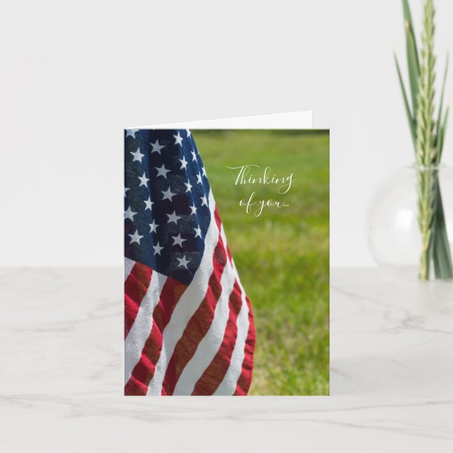 Old Glory Tänker på dig-kort Kort (Framsida)